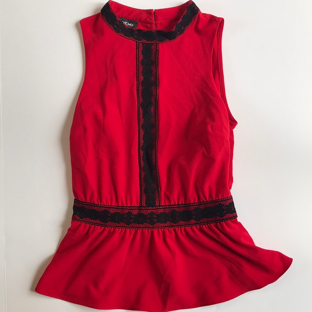 BEBE peplum blouse